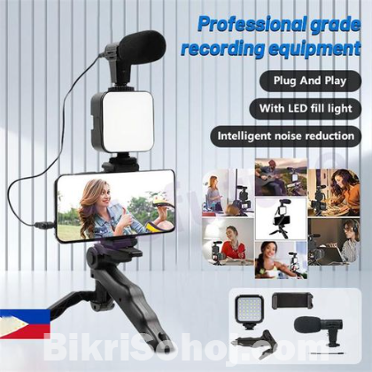 Portable Cell Phone Camera Travel Tripod Vlogging Kit